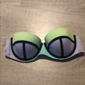 VS Color Block Strapless Bikini Top